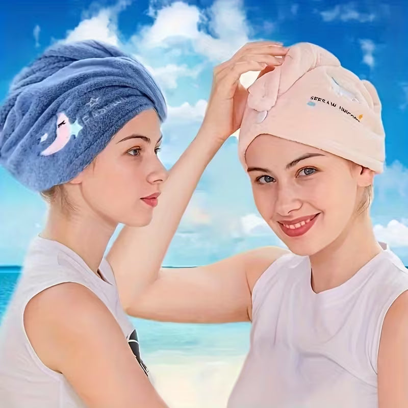 Quick-Dry Microfiber Hair Turban.