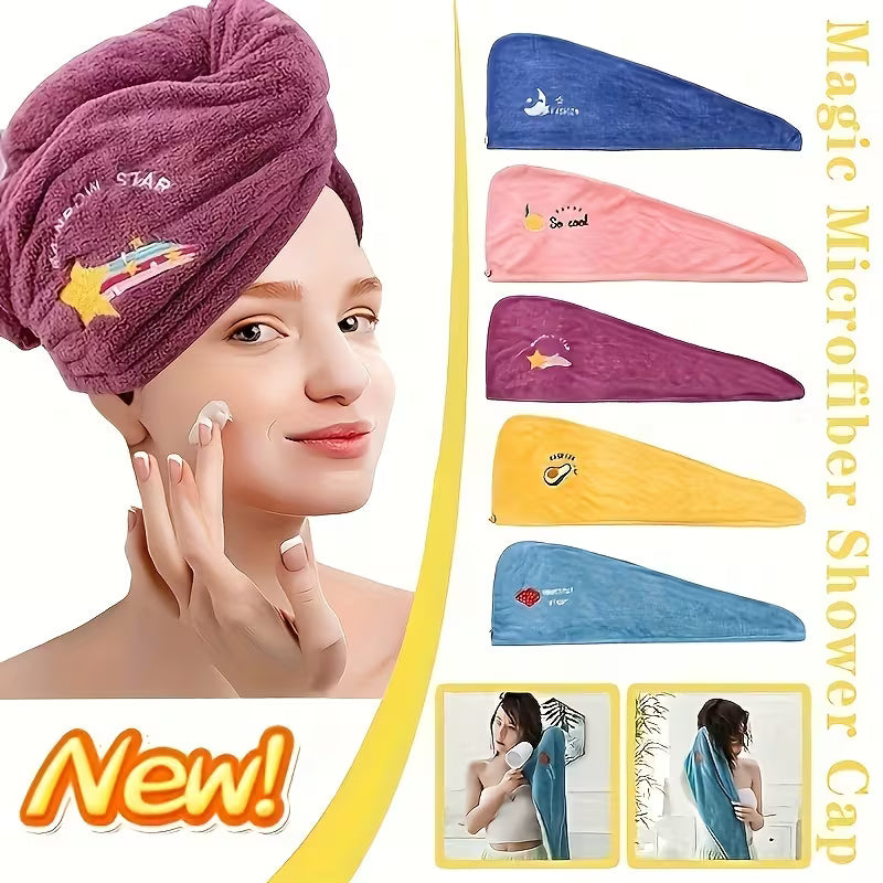 Quick-Dry Microfiber Hair Turban.