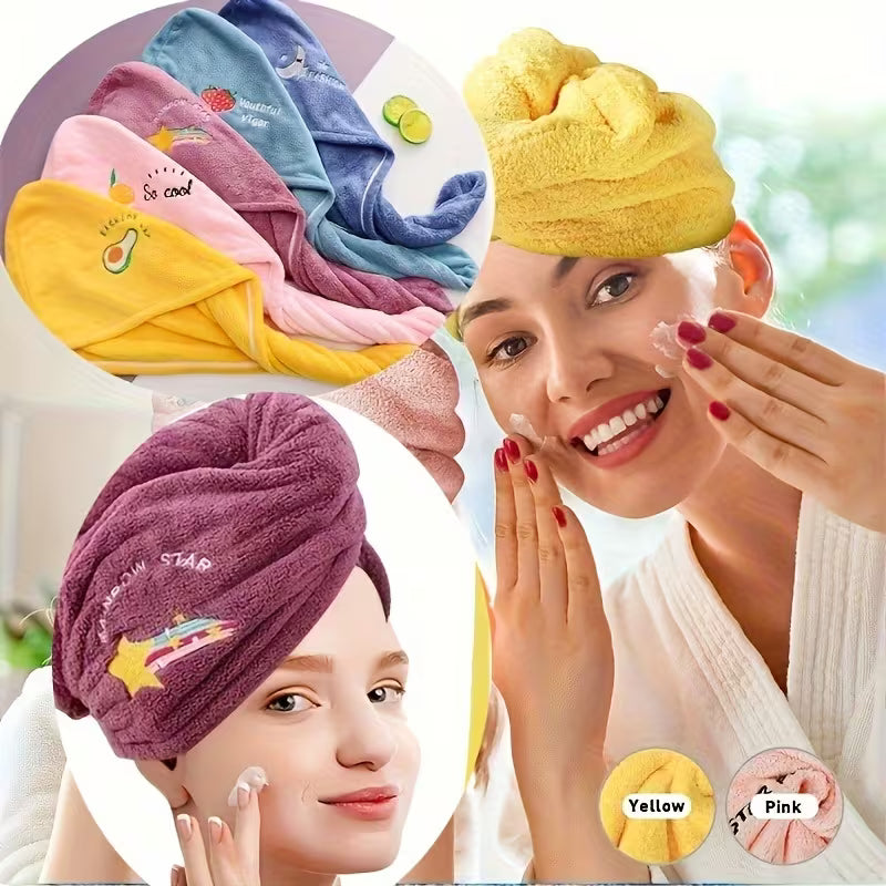 Quick-Dry Microfiber Hair Turban.