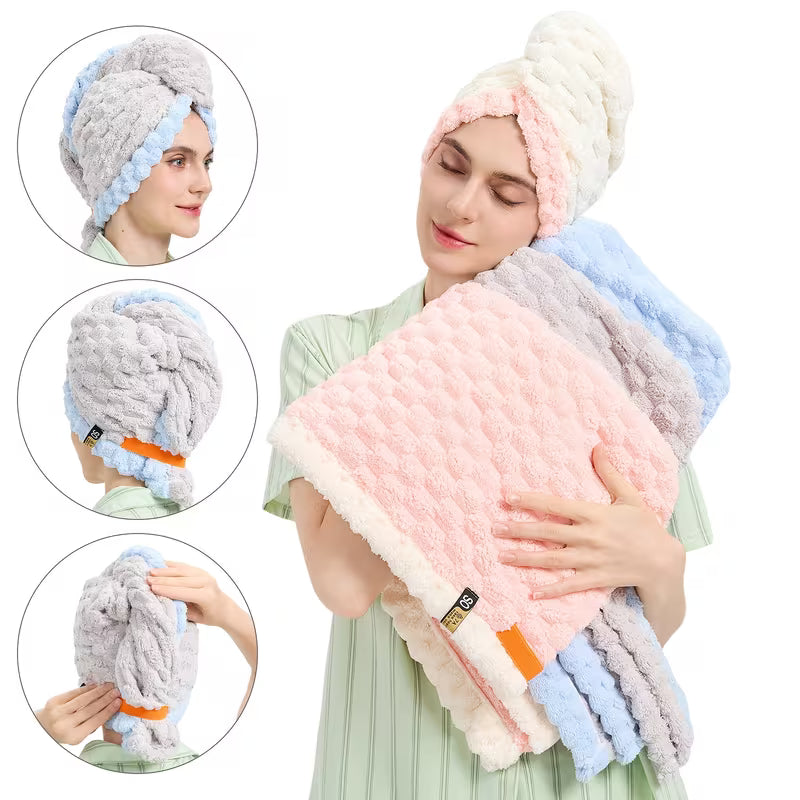 Quick-Dry XL Microfiber Hair Wrap.