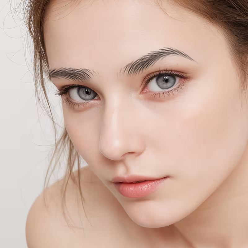 Realistic 6D Black Eyebrow Temporary Tattoo Sticker.