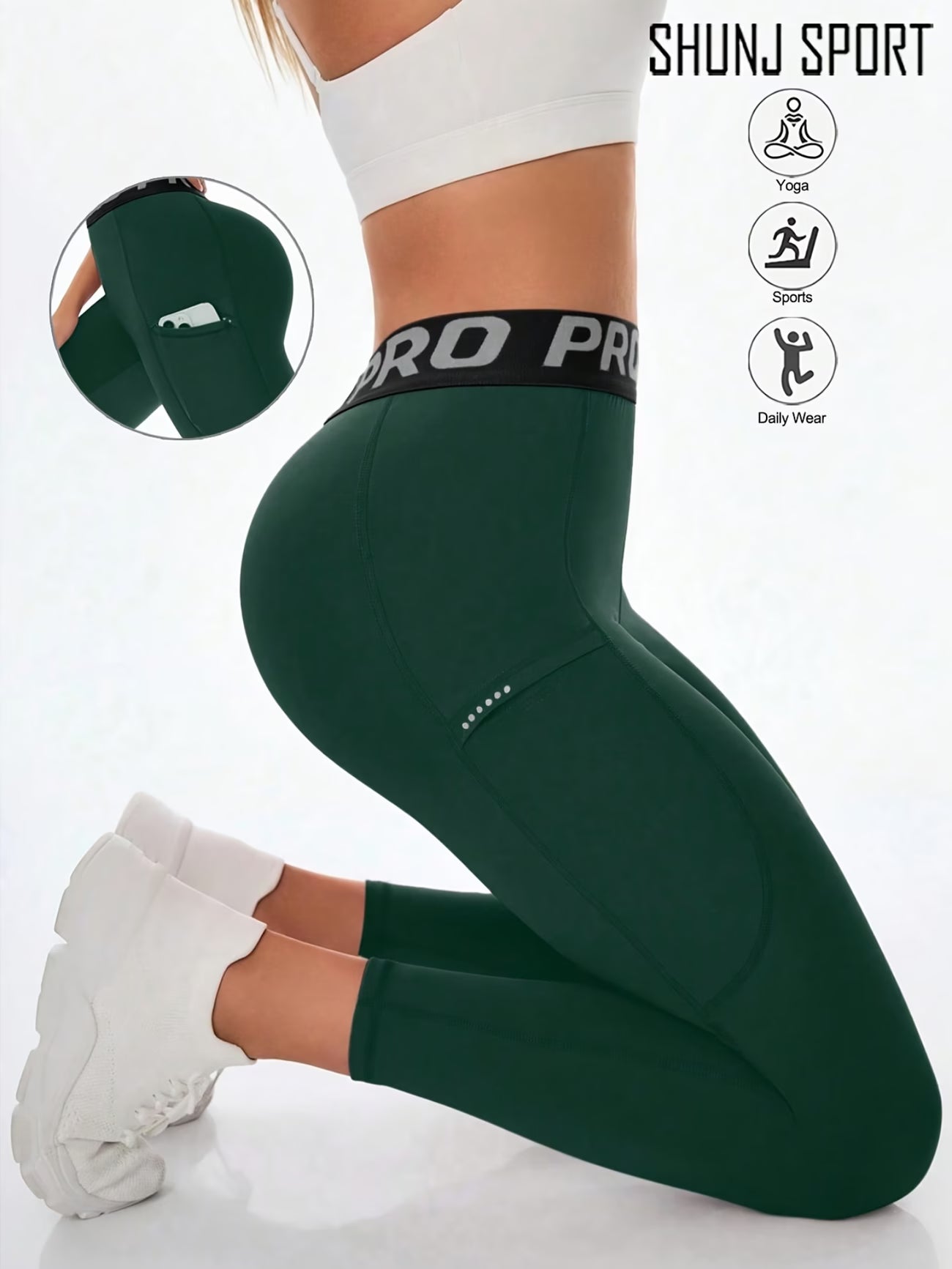 Reflective Detail High-Waisted Legging.