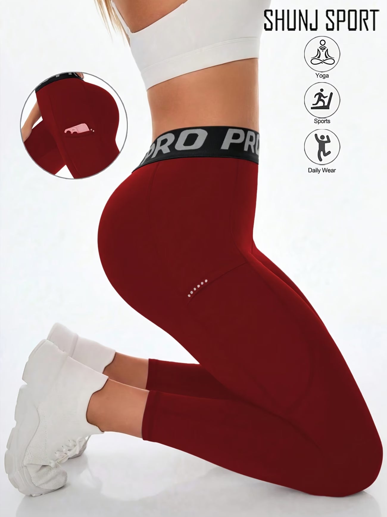 Reflective Detail High-Waisted Legging.