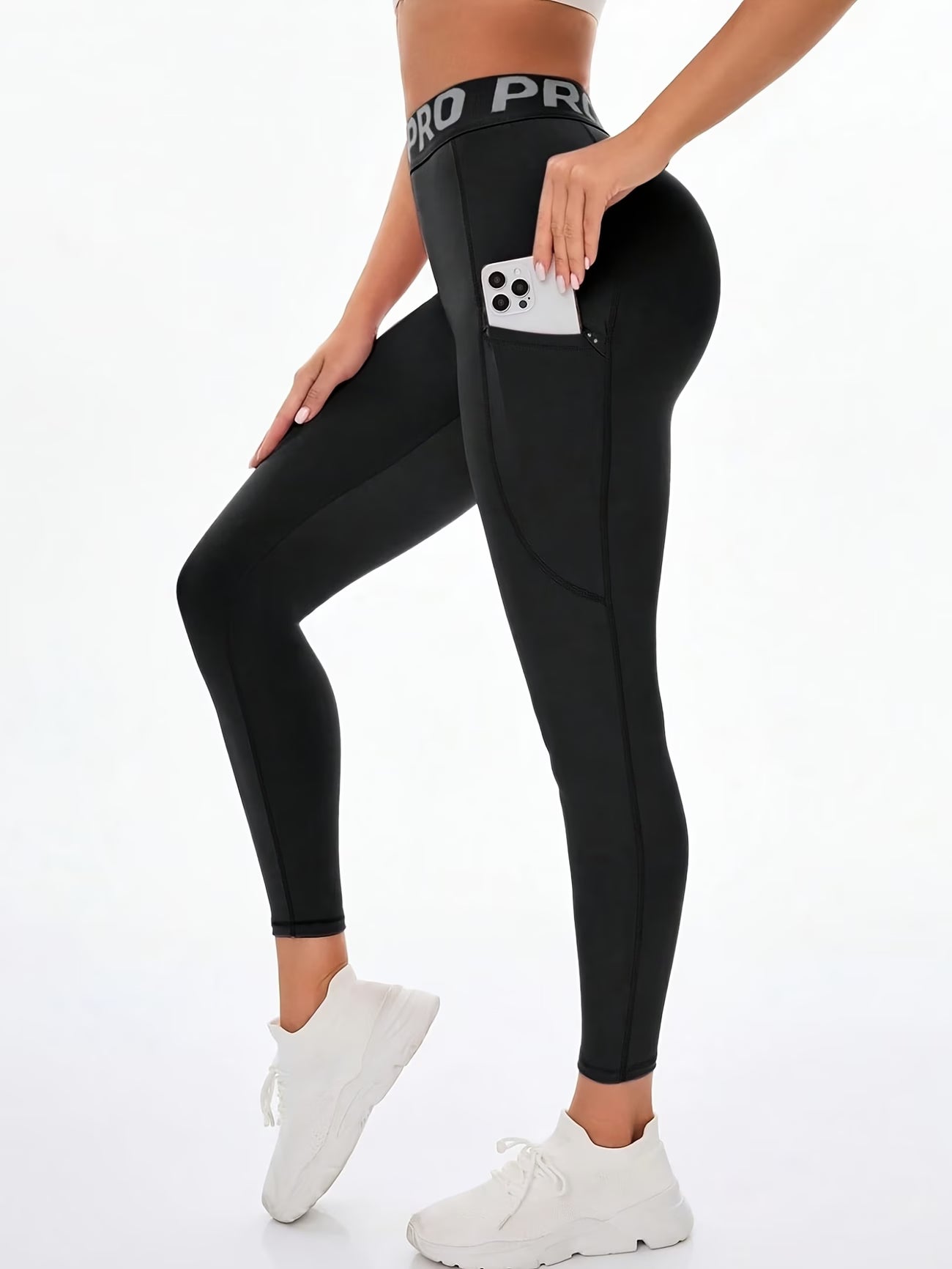 Reflective Detail High-Waisted Legging.