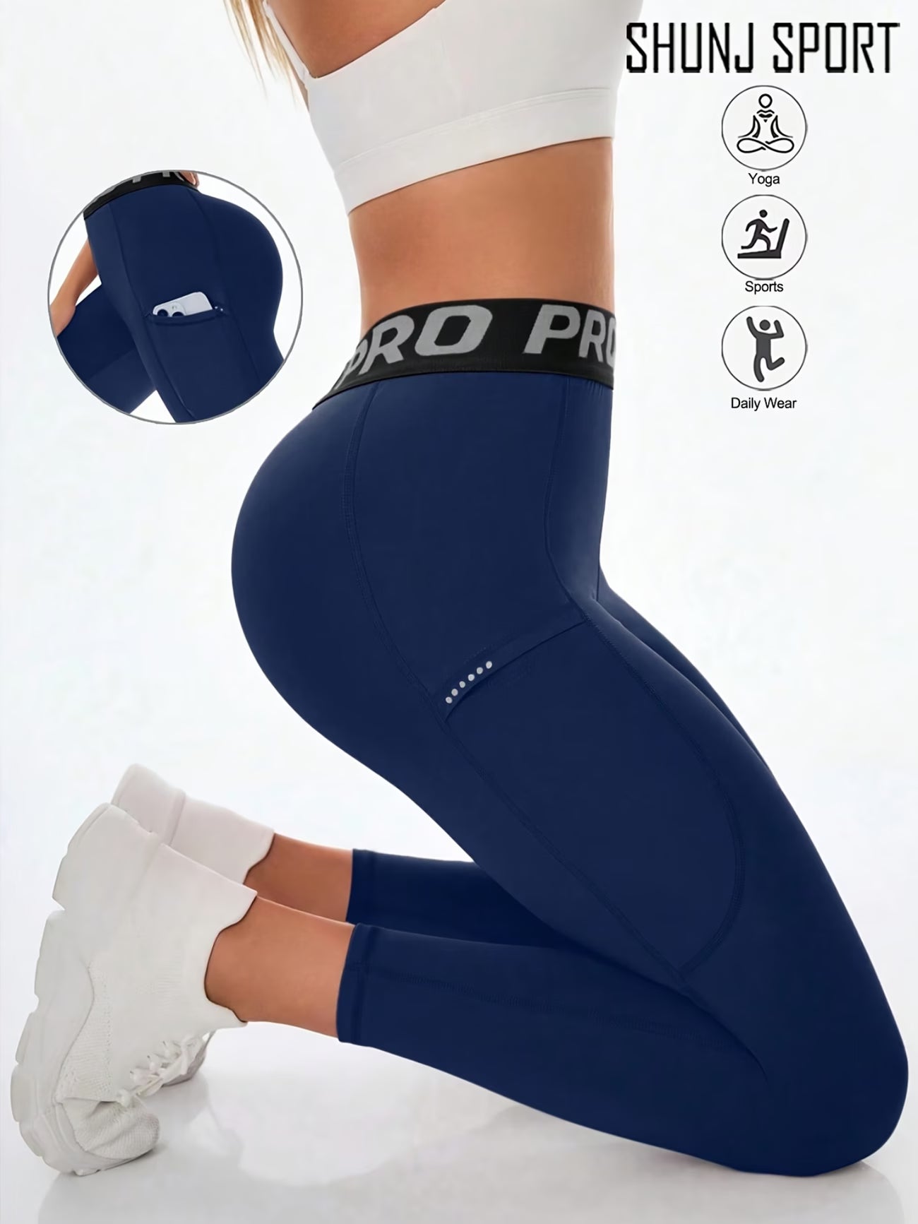 Reflective Detail High-Waisted Legging.