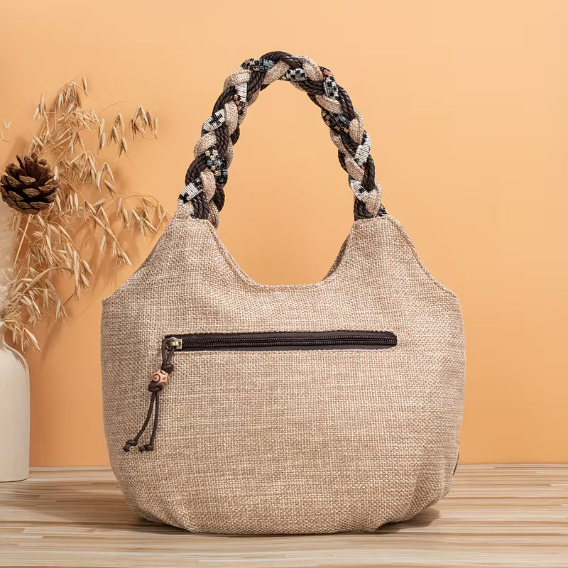Retro Ethnic Style Vintage Floral Embroidered Tote Bags.