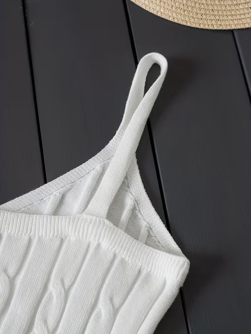 Ribbed V-Neck Tank Top.