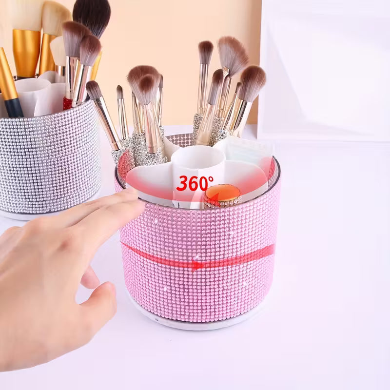 Rotating Diamond Makeup Storage Box.
