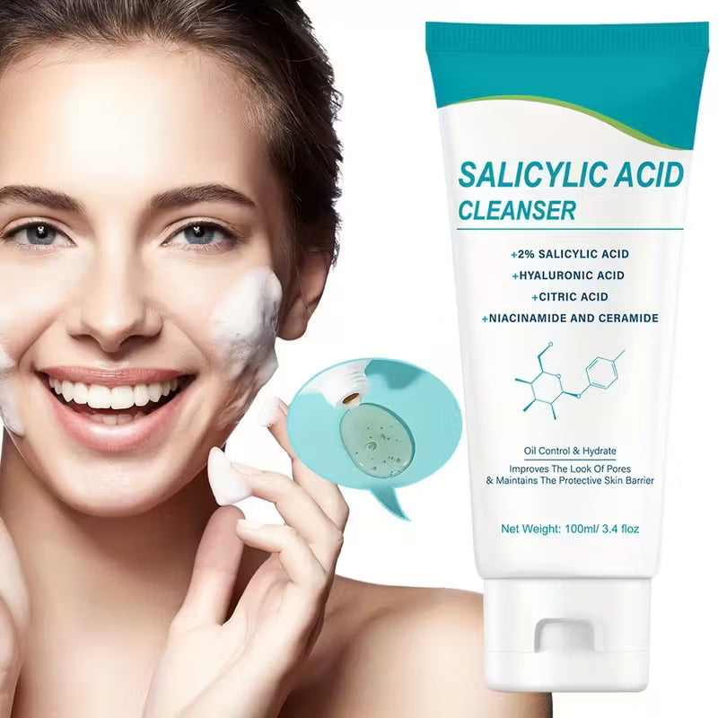 Salicylic Acid Deep Cleansing Gel – 5-in-1 Pore-Clarifying Wash.