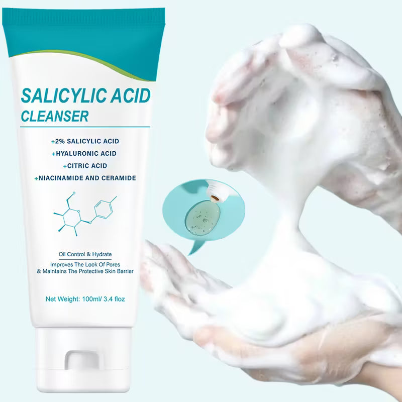Salicylic Acid Deep Cleansing Gel – 5-in-1 Pore-Clarifying Wash.