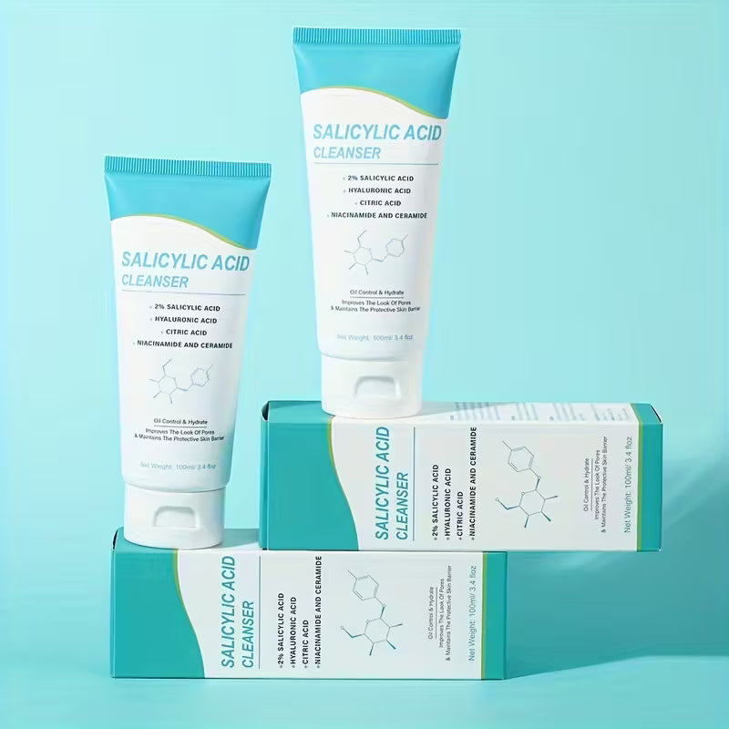Salicylic Acid Deep Cleansing Gel – 5-in-1 Pore-Clarifying Wash.