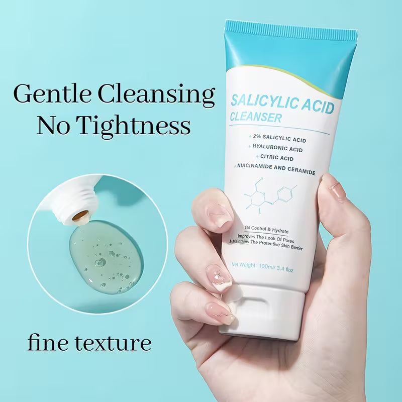 Salicylic Acid Deep Cleansing Gel – 5-in-1 Pore-Clarifying Wash.