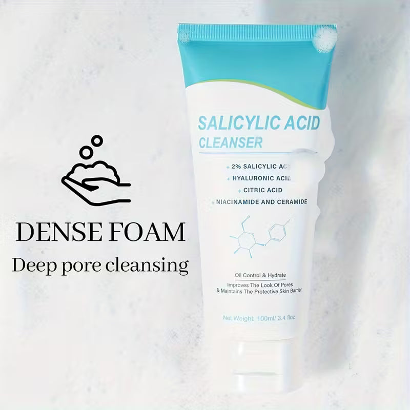Salicylic Acid Deep Cleansing Gel – 5-in-1 Pore-Clarifying Wash.