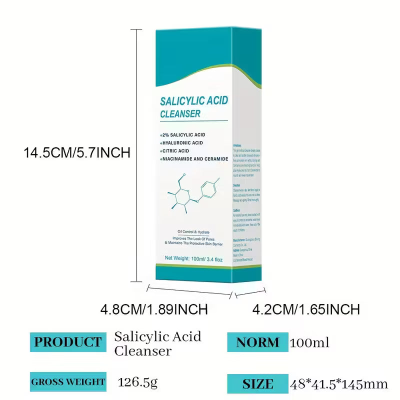 Salicylic Acid Deep Cleansing Gel – 5-in-1 Pore-Clarifying Wash.