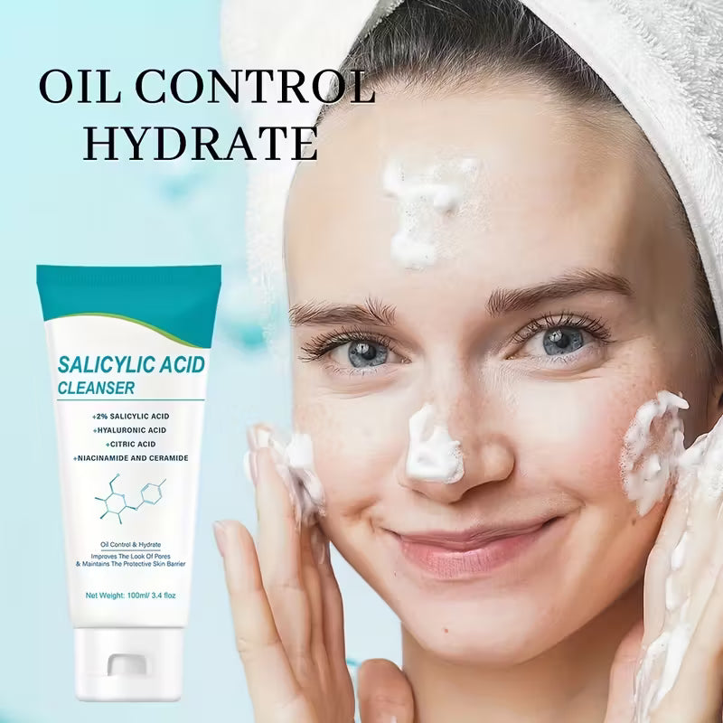 Salicylic Acid Deep Cleansing Gel – 5-in-1 Pore-Clarifying Wash.
