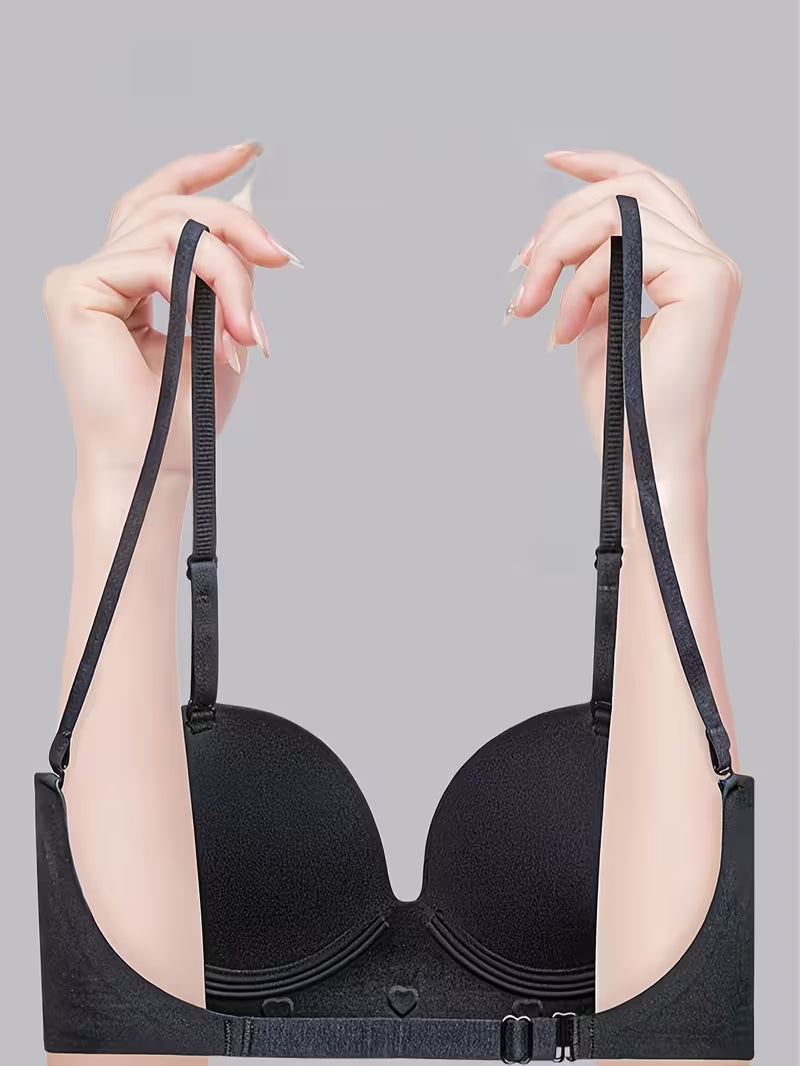 Sculpted Wireless Enhancement for Small Busts Deep-U Backless Bras.