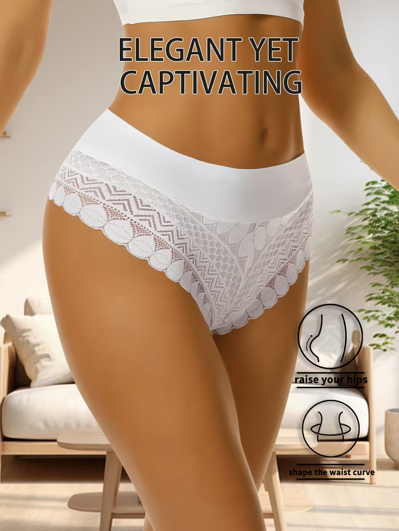 Semi-Sheer High-Waist V-String.