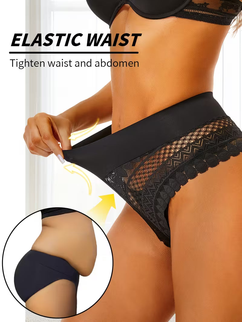 Semi-Sheer High-Waist V-String.