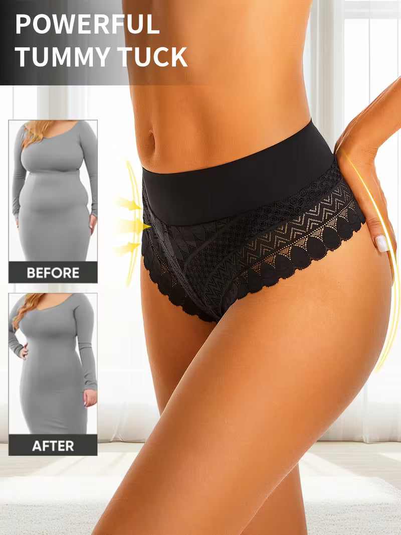Semi-Sheer High-Waist V-String.