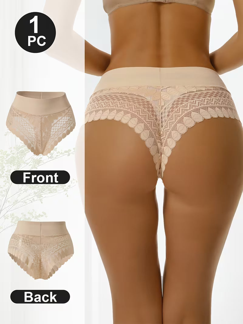Semi-Sheer High-Waist V-String.