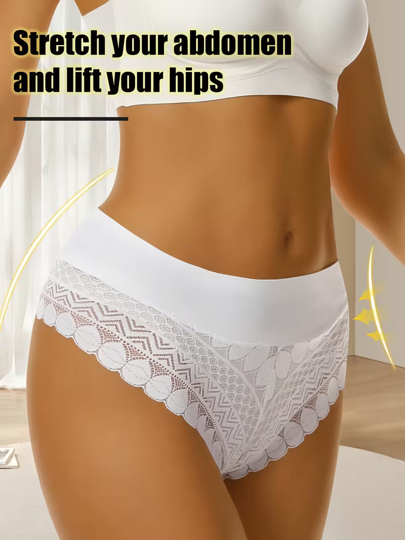 Semi-Sheer High-Waist V-String.