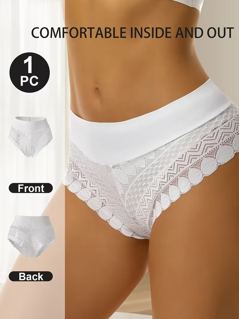 Semi-Sheer High-Waist V-String.