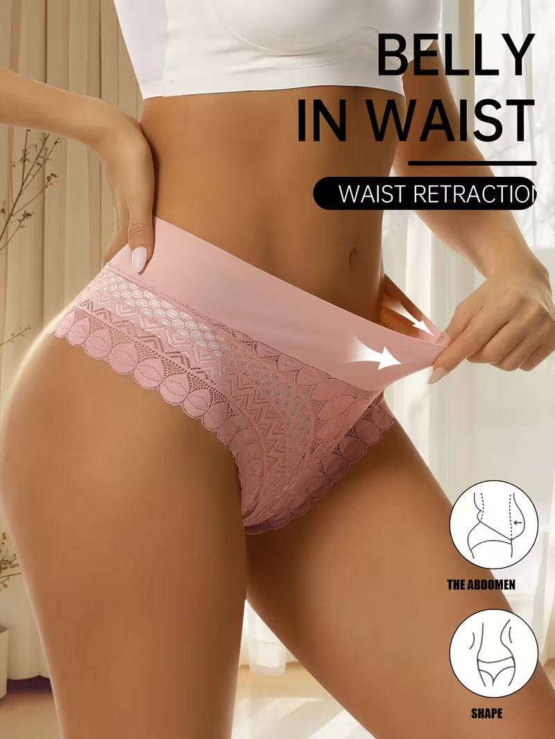 Semi-Sheer High-Waist V-String.