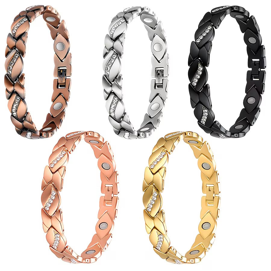 Set of 2 Copper Magnetic Therapy Bracelets.