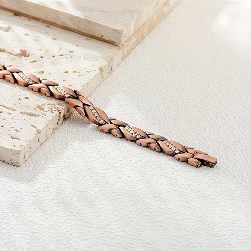 Set of 2 Copper Magnetic Therapy Bracelets.