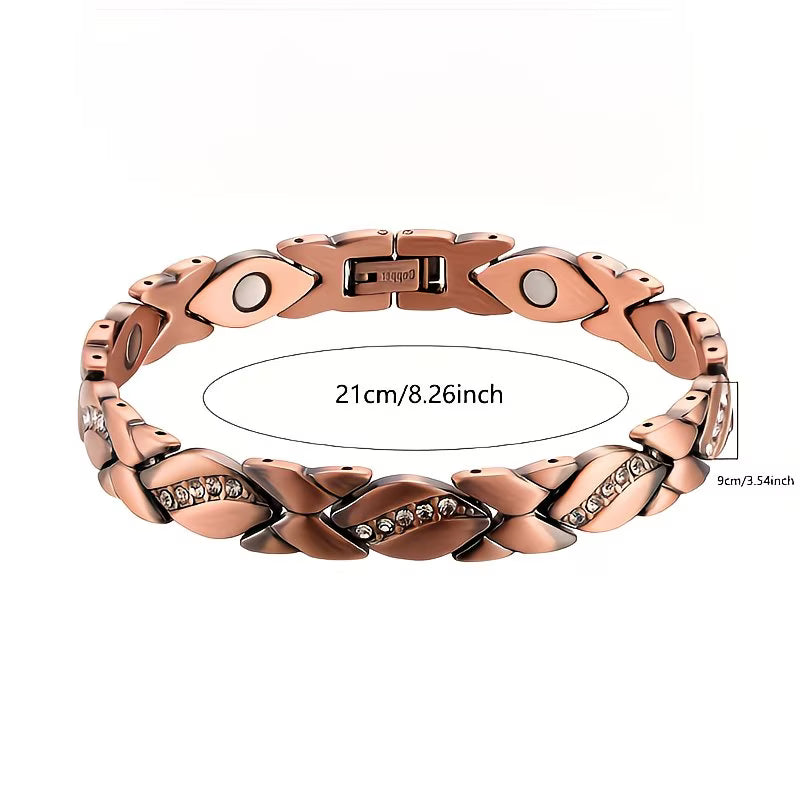 Set of 2 Copper Magnetic Therapy Bracelets.