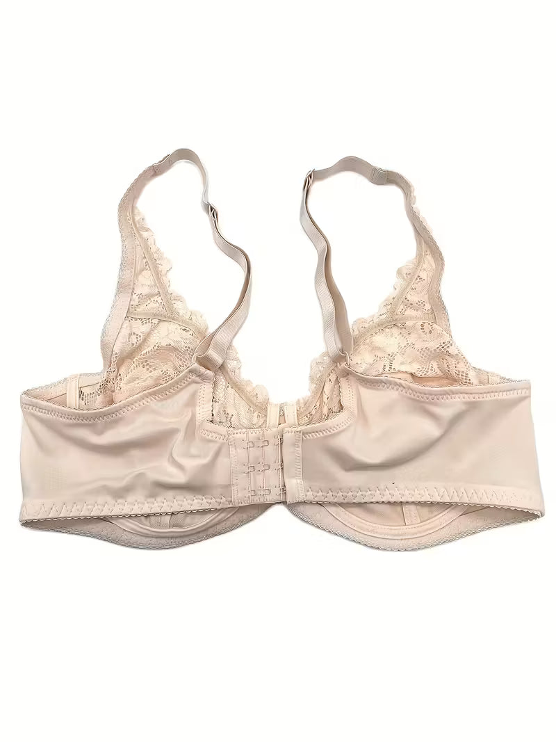 Sexy Contrast Lace Mini Bow Light Bra.