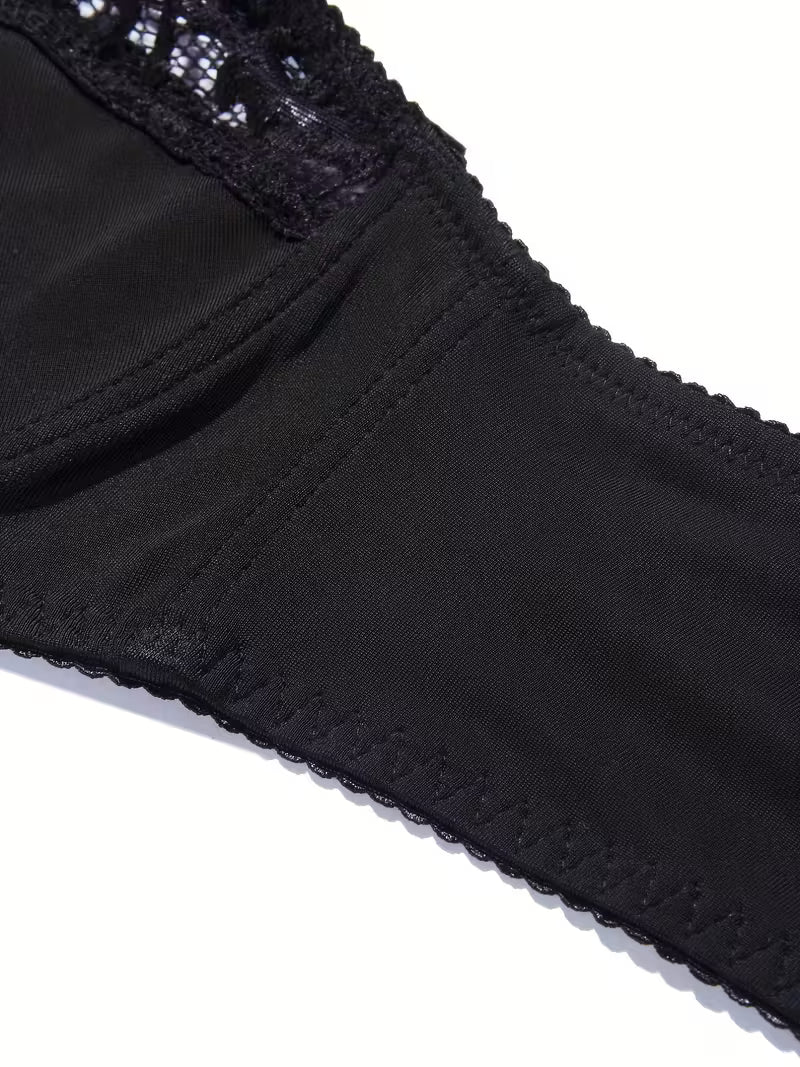 Sexy Contrast Lace Mini Bow Light Bra.