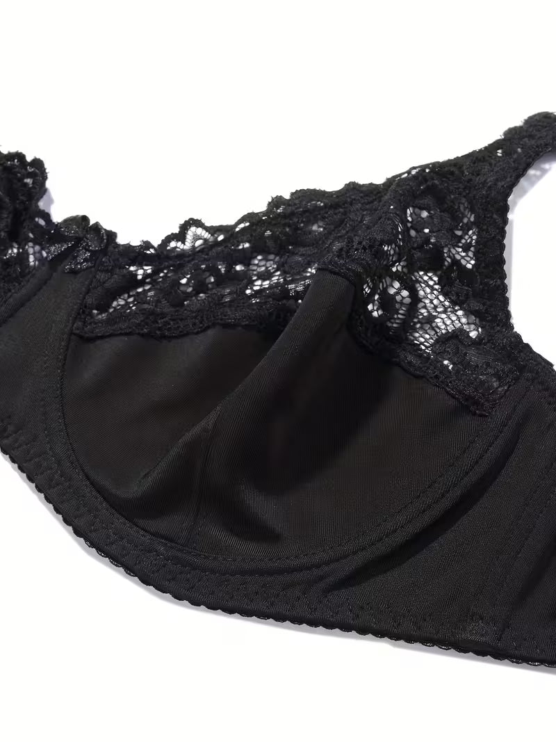 Sexy Contrast Lace Mini Bow Light Bra.