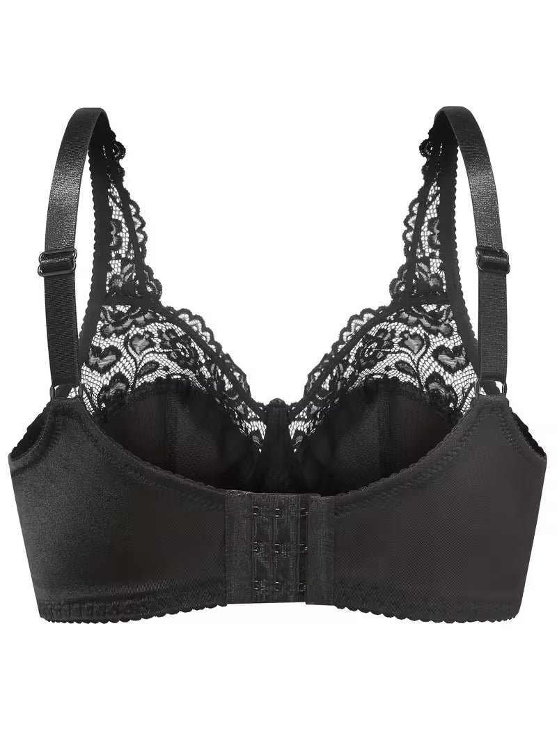 Sexy Contrast Lace Mini Bow Light Bra.