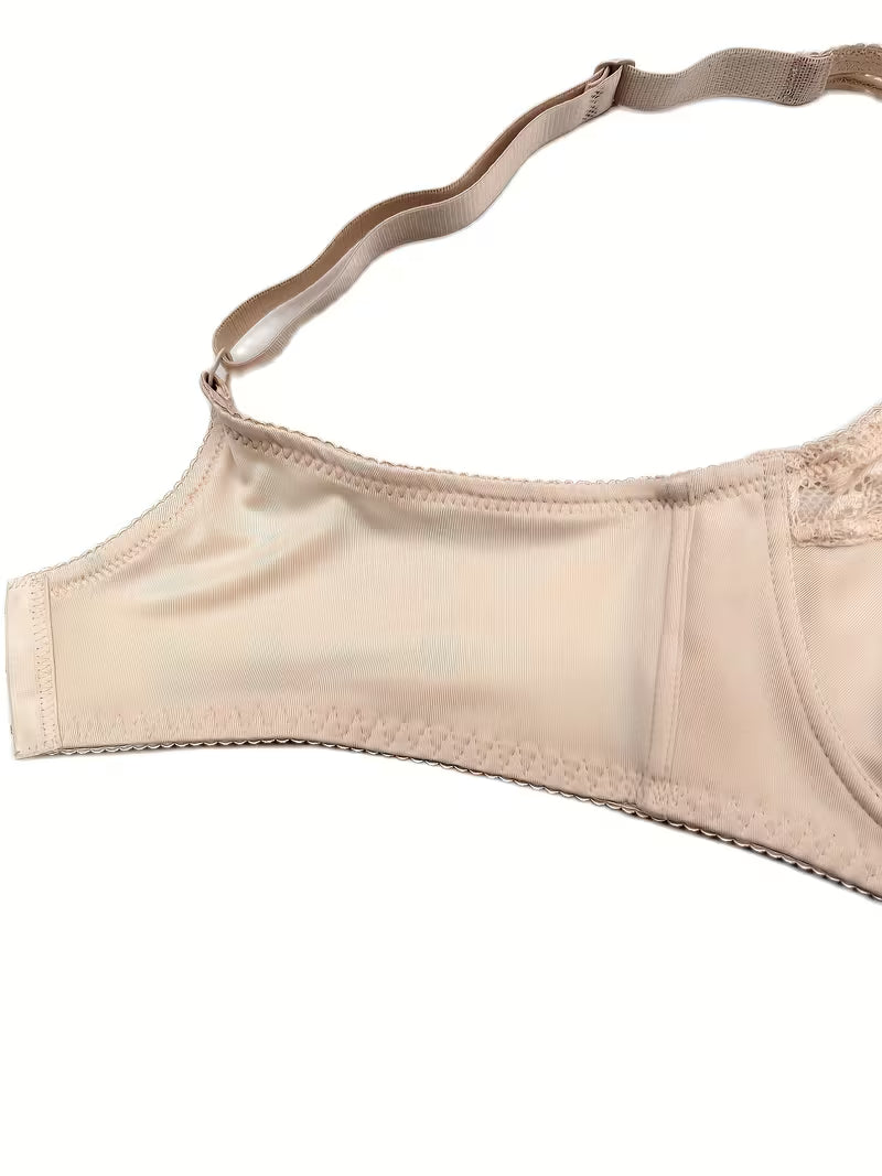 Sexy Contrast Lace Mini Bow Light Bra.