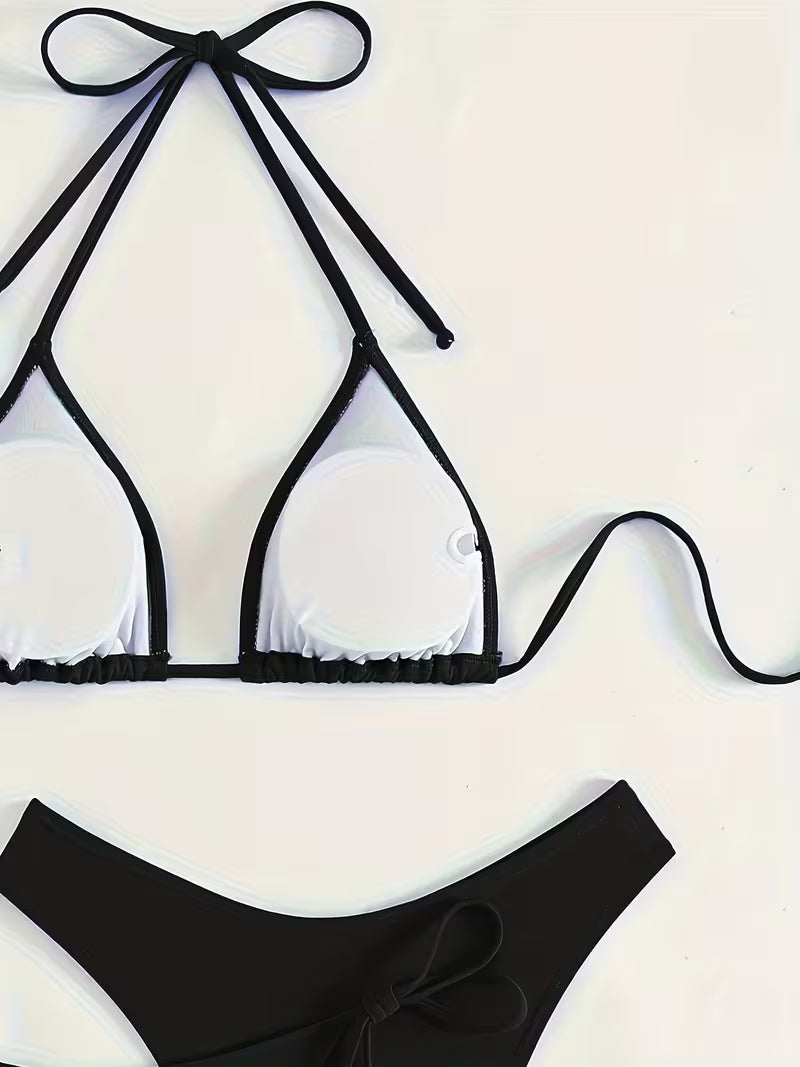 Sexy Halter Tie Bikini Set.