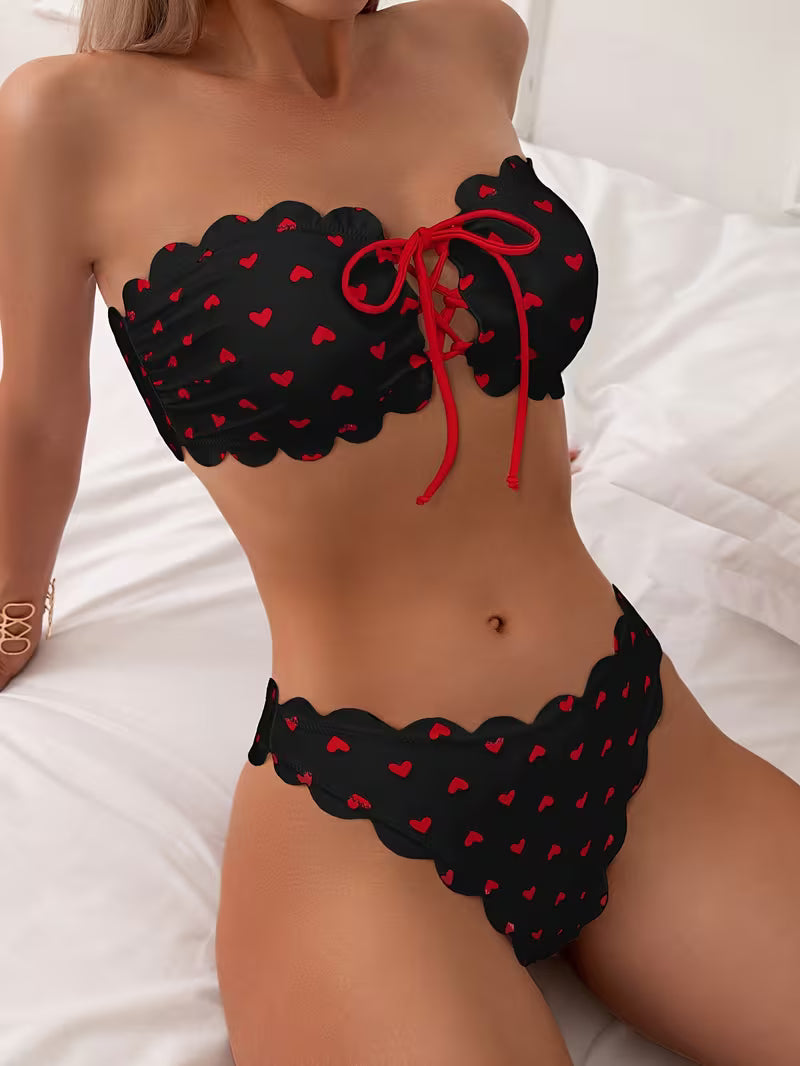 Sexy Triangle One-Piece Swimsuit.