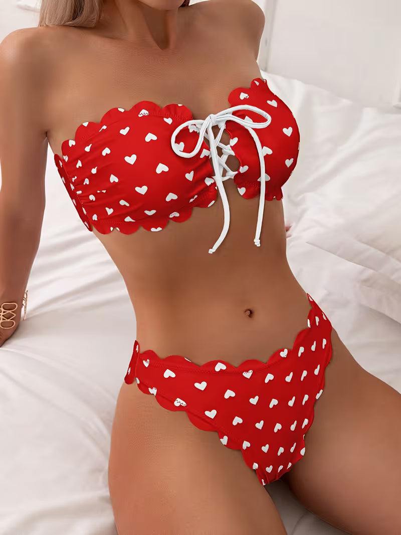 Sexy Triangle One-Piece Swimsuit.