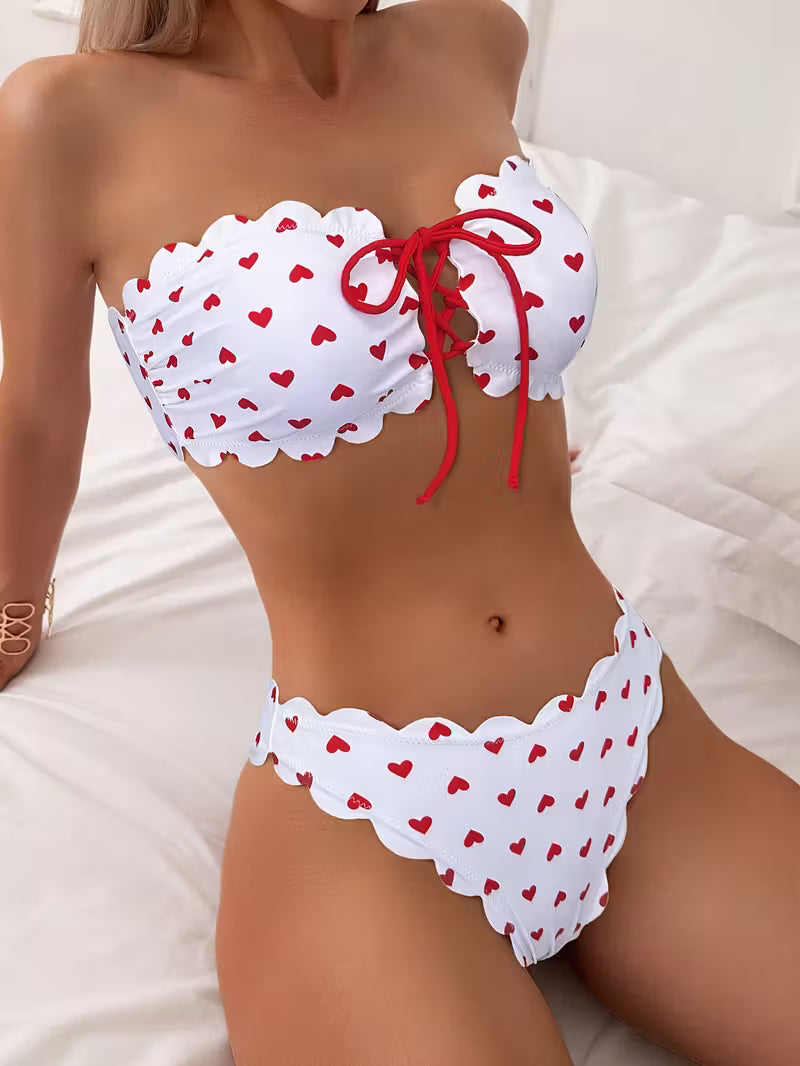 Sexy Triangle One-Piece Swimsuit.