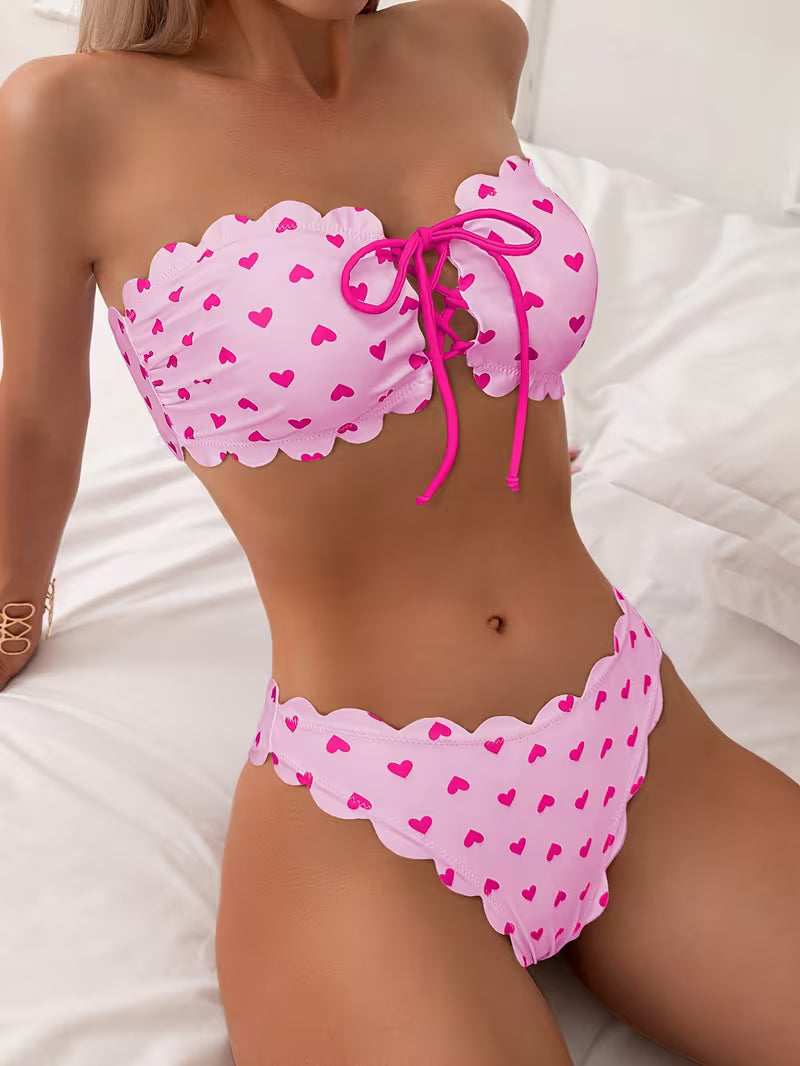 Sexy Triangle One-Piece Swimsuit.