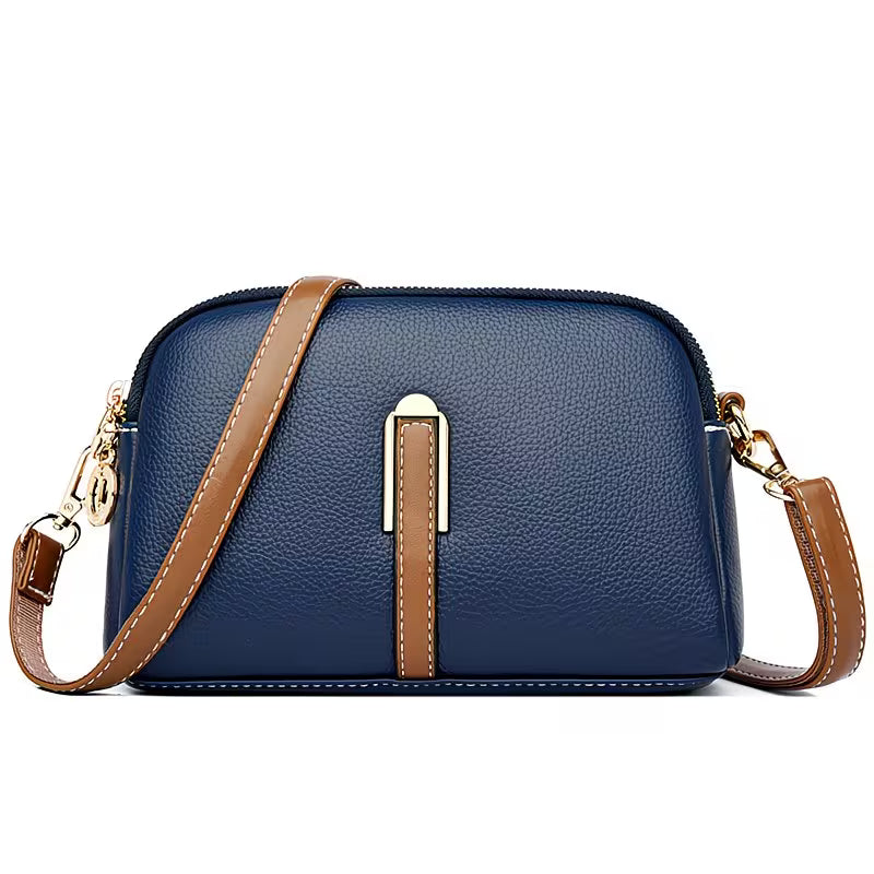 Shell-Silhouette Crossbody Elegant Faux Leather Wallet.
