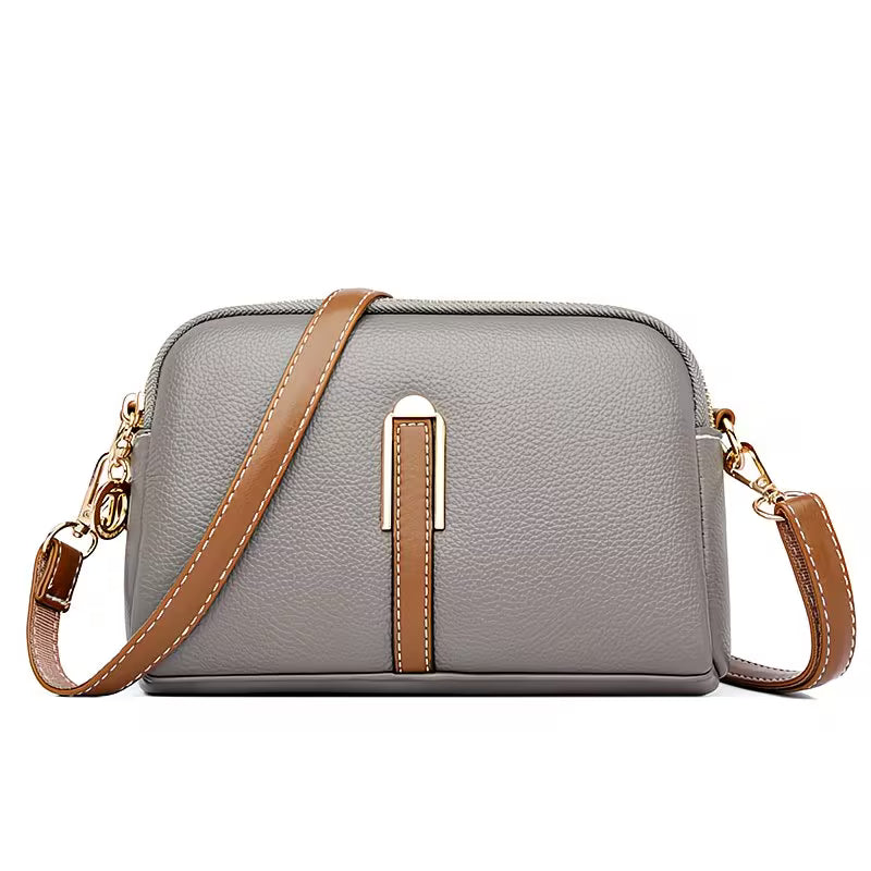 Shell-Silhouette Crossbody Elegant Faux Leather Wallet.