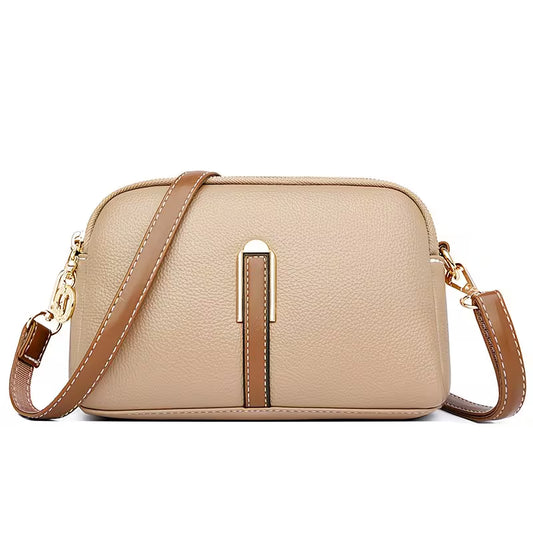 Shell-Silhouette Crossbody Elegant Faux Leather Wallet.