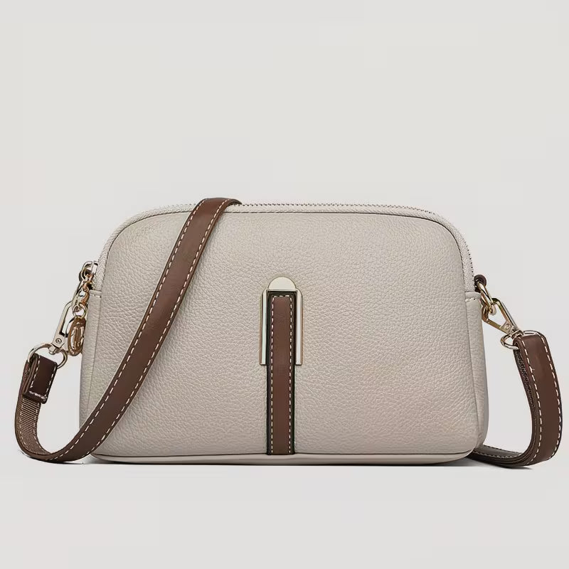 Shell-Silhouette Crossbody Elegant Faux Leather Wallet.