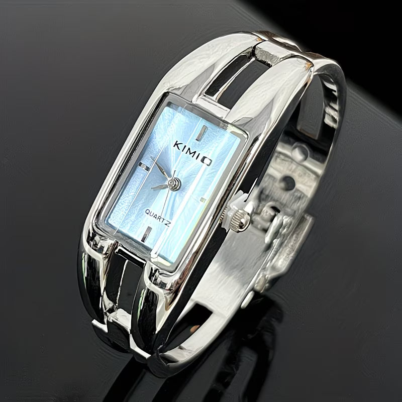 Shock-Resistant Fashion Watch with Sleek Metal Band.