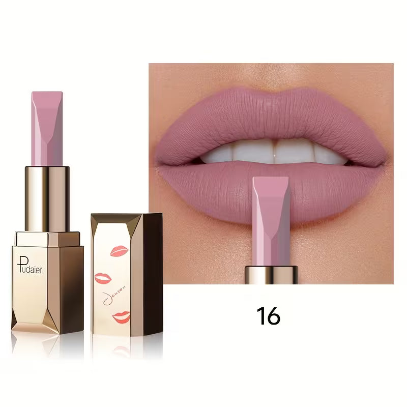 Silky Long-Wear Formula Velvet Muse Matte Lipstick.