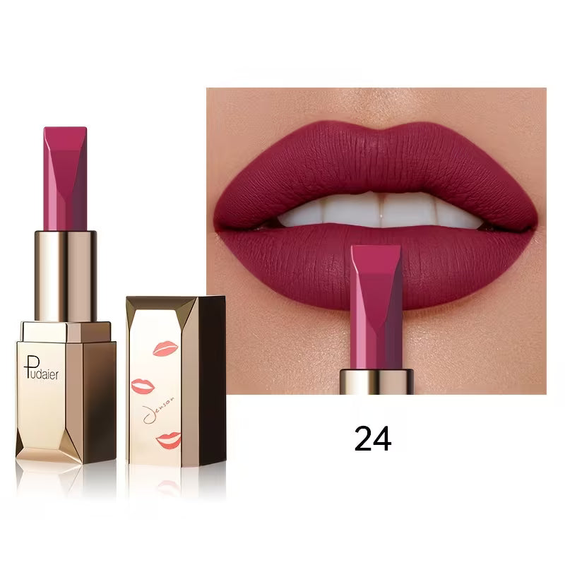 Silky Long-Wear Formula Velvet Muse Matte Lipstick.