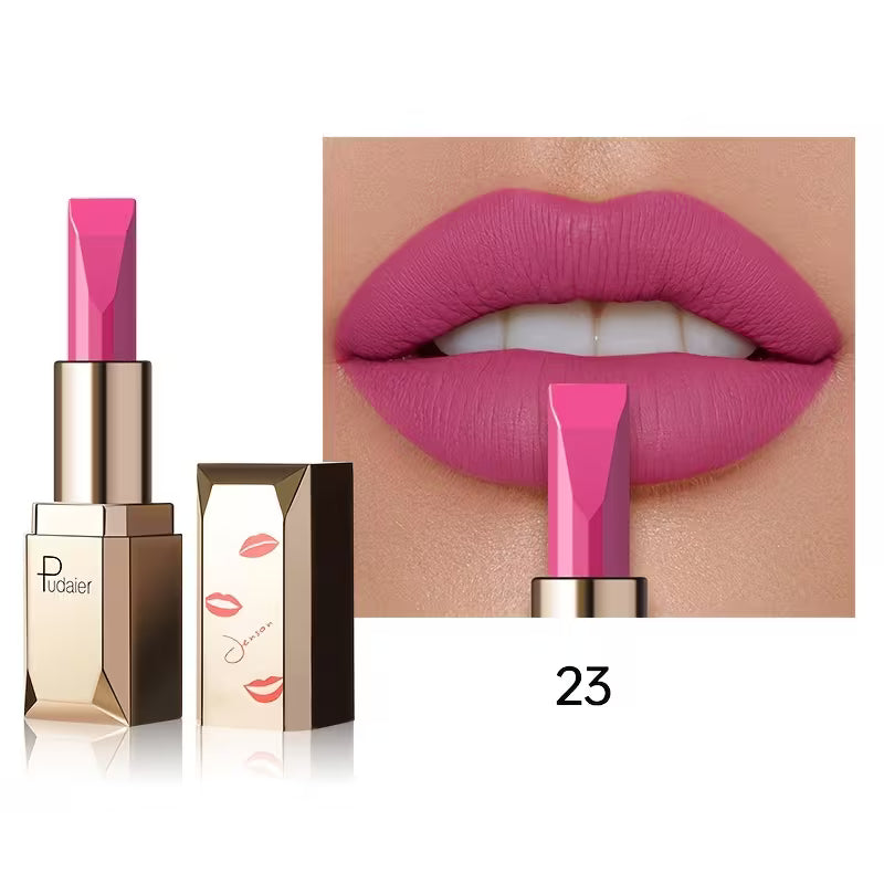 Silky Long-Wear Formula Velvet Muse Matte Lipstick.
