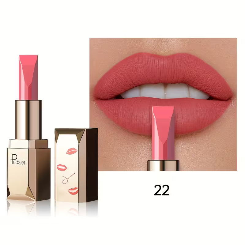Silky Long-Wear Formula Velvet Muse Matte Lipstick.