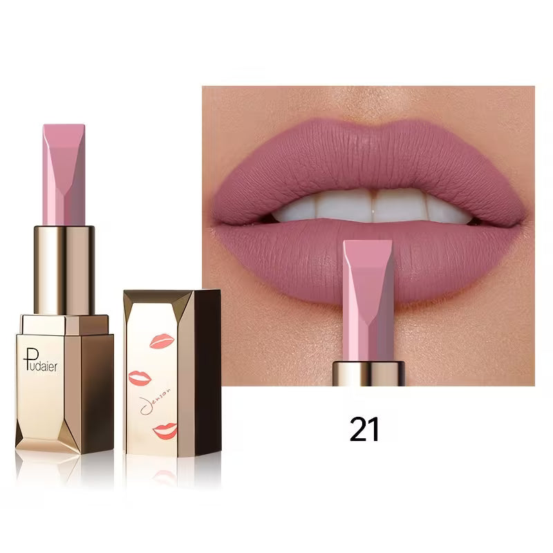 Silky Long-Wear Formula Velvet Muse Matte Lipstick.